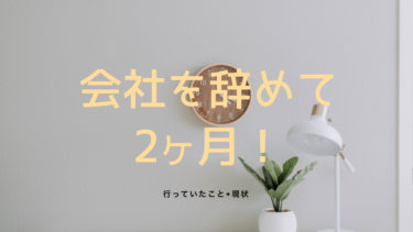 会社を辞めて2ヶ月！現状と先月行っていたこと